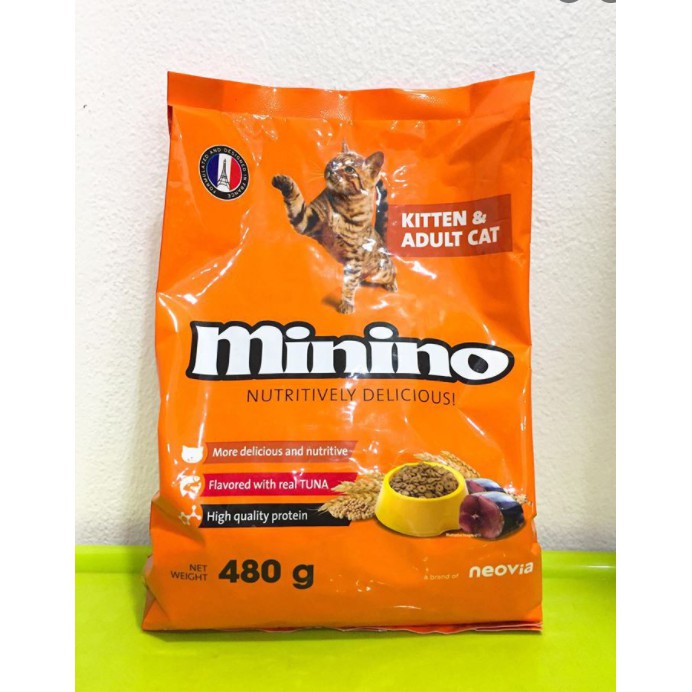  Thức ăn cho Mèo Minino 480 gram - Hạt khô Minino 480 gram - Hạt Minino Cho Mèo 480 gram