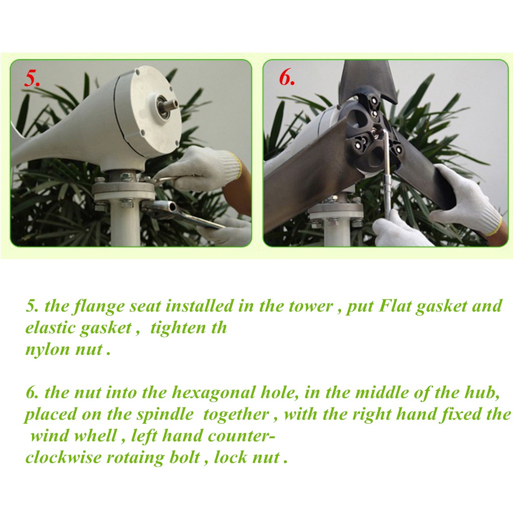 Tuabin Gió 500W/1000W, Tuabin Gió Trục Ngang, Máy Phát Điện Tuabin Gió, Giá Tuabin Gió, Tuabin Gió Cho Gia Đình