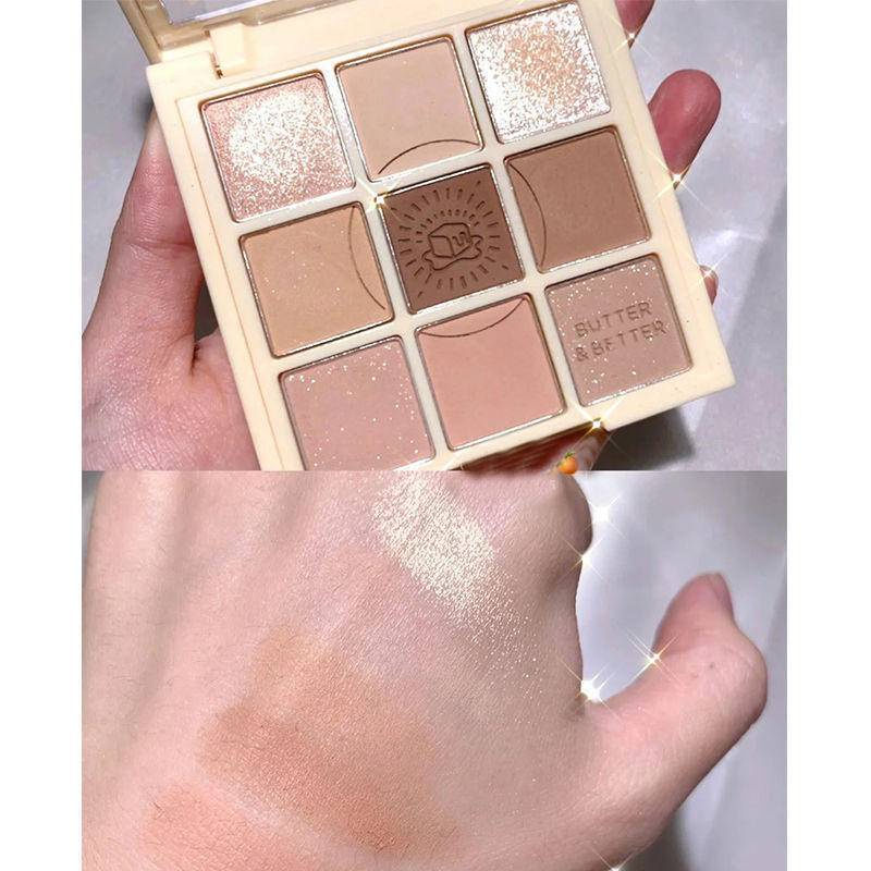 Bảng Phấn Mắt Chín Màu Sắc Tố Ngọc Trai Lì