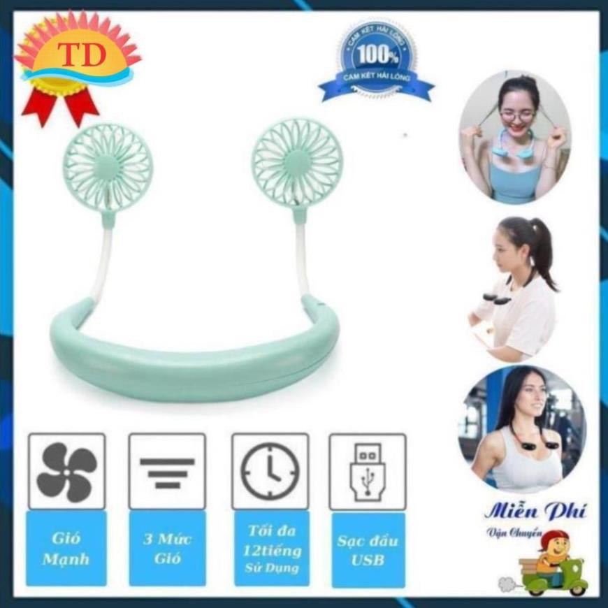 [HOT HOT HOT]Quạt Đeo Cổ Mini Siêu Mát Siêu Tiện Lợi