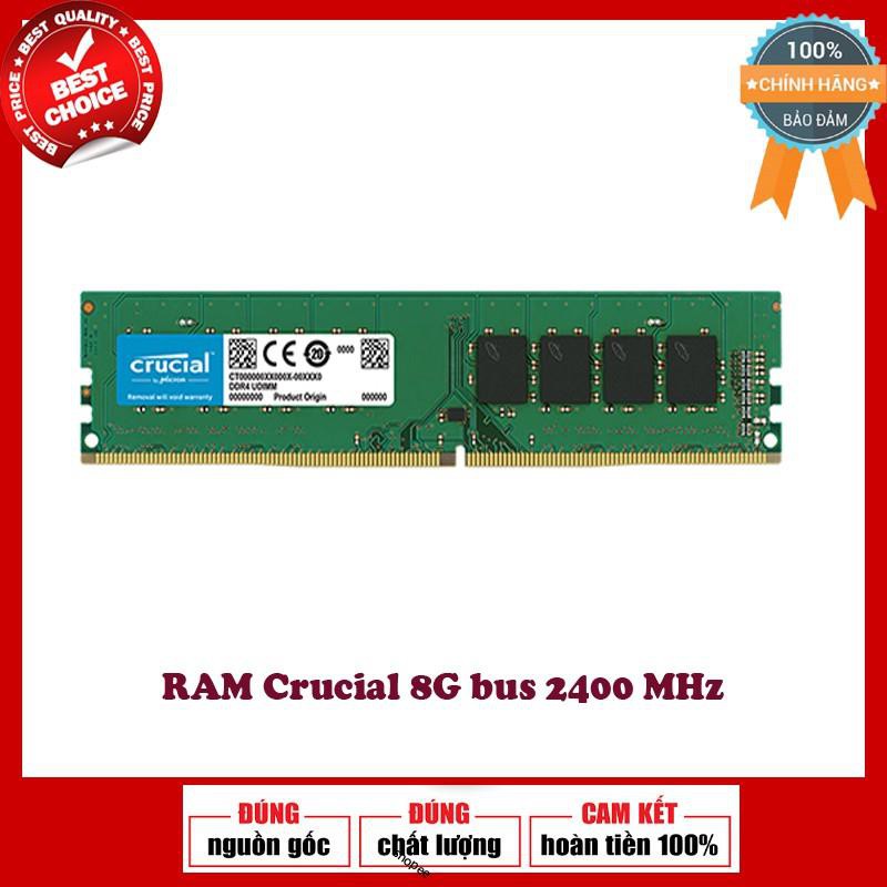 Ram máy tính Crucial DDR4 8G Bus 2400MHz