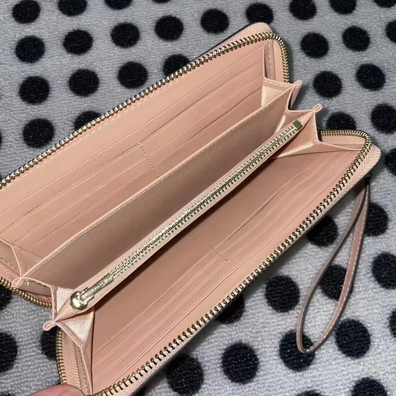 Ví Coach Cho Nữ Da Di Động Dây Đeo Tay Zip Ví Dài C8694 C8695 C9714