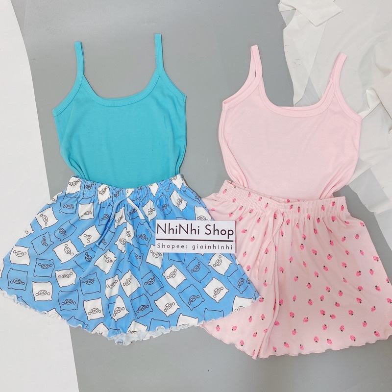 Sét đồ ngủ hai dây họa tiết sexxy co giãn, Bộ ngủ 2 dây mát lạnh BN0082 - NhiNhi Shop | BigBuy360 - bigbuy360.vn