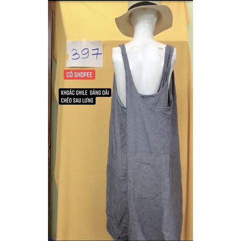 khoác ghile dáng dài chéo sau lưng.S397