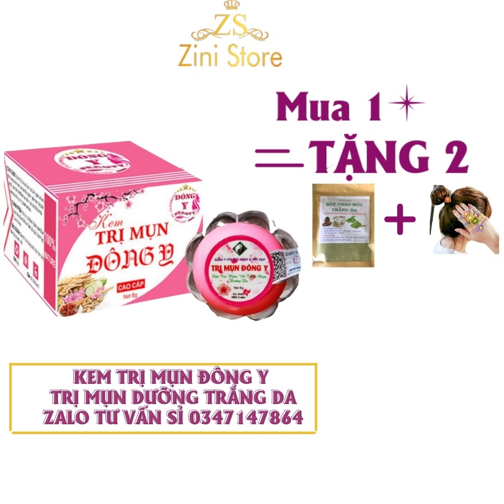 Kem Mụn Đông Y Hoa Đào Sạch Mụn, Trắng Da, Mờ Nám, Chấm Mụn Zini Store