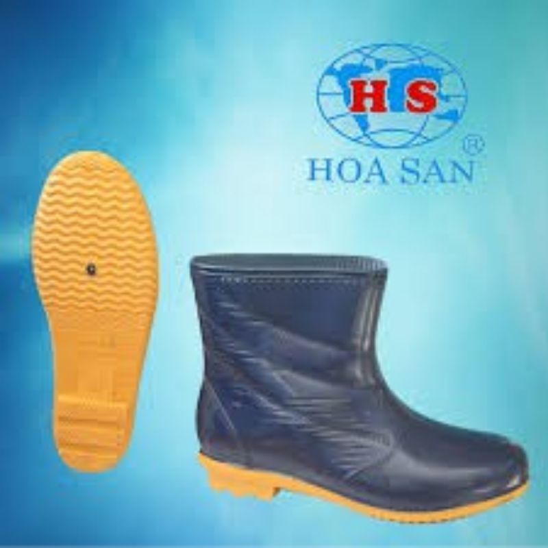 Ủng ngắn lao động đi mưa Hoa San hàng loại 1