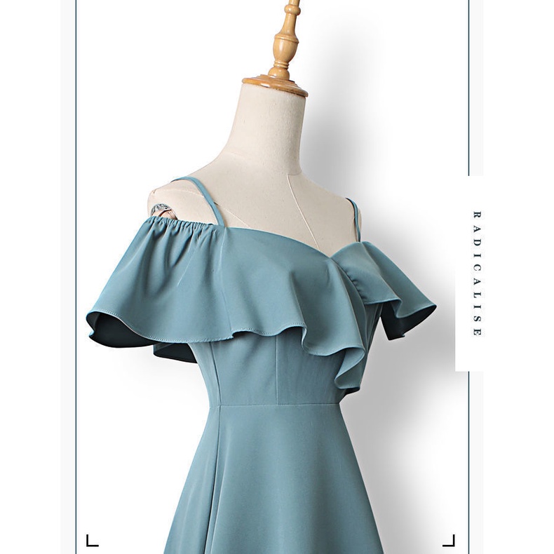 Đầm Chữ A Tay Bèo Quyến Rũ Thời Trang Mùa Hè Cho Nữ