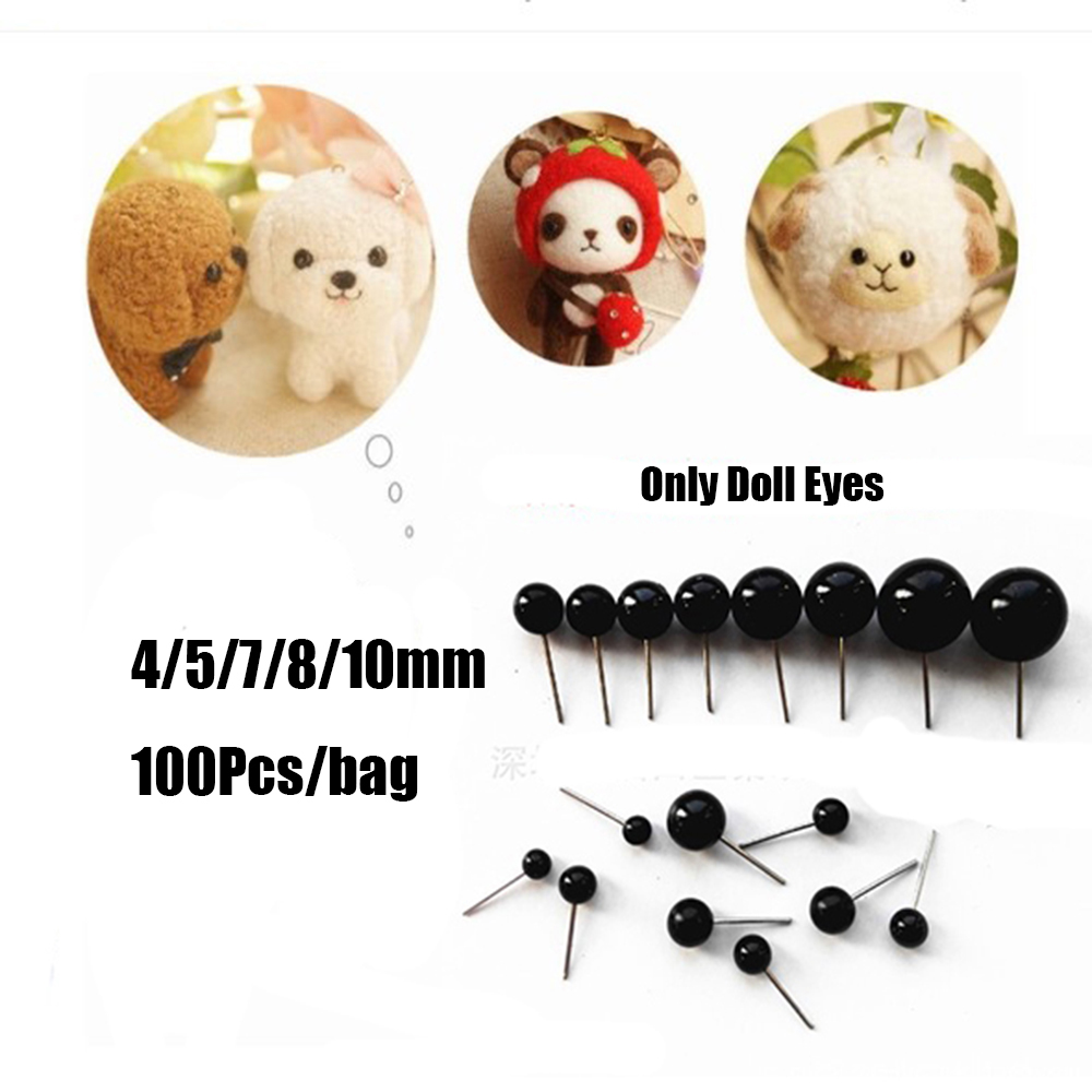 Set 100 Con Rối Nhựa Hình Động Vật Dễ Thương Cho Bé 4 / 5 / 7 / 8 / 10mm