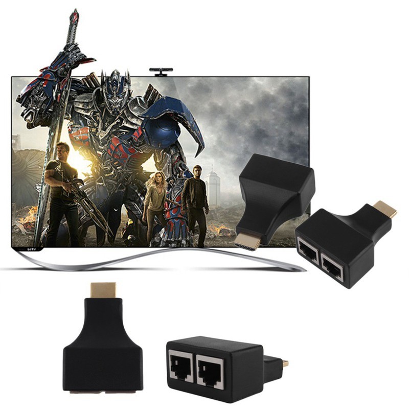 Nối dài dây HDMI qua 2 Dây Mạng Cổng RJ45 HDMI Extender 30m