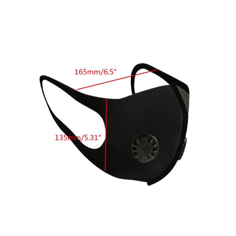 Tấm Lọc Khí Đôi Màu Đen Chống Bụi Chống Gió Có Thể Tái Sử Dụng Cho Nữ