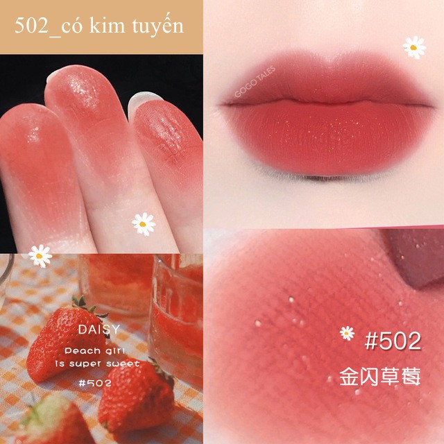 Son thỏi hoa cúc GOGO TALES mềm môi Heartbeat Soft Mist Lipstick GT185 | BigBuy360 - bigbuy360.vn