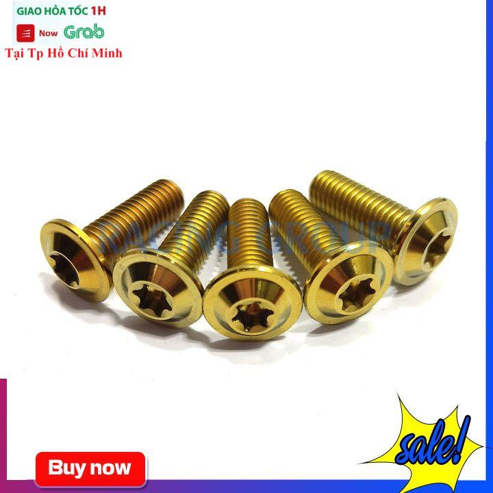 Ốc GR5 8li25 Đầu Dù Mỏng Gắn Đĩa Nhiều Loại Xe Máy ( Giá 1 Con)