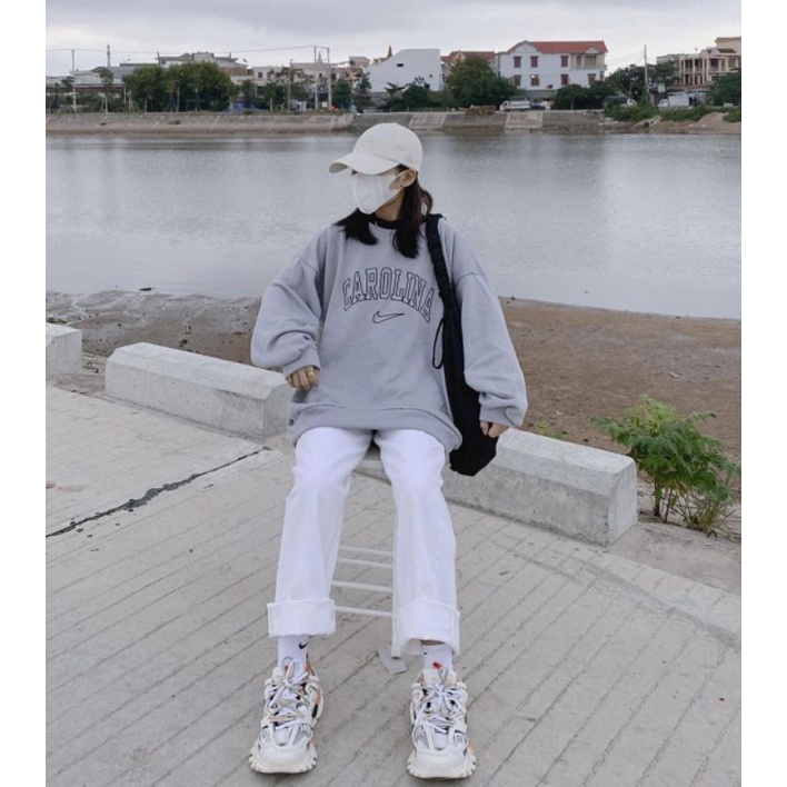 Áo Sweater Nỉ Ngoại Carorina Thu Đông Ulzzang Unisex Form Rộng | BigBuy360 - bigbuy360.vn