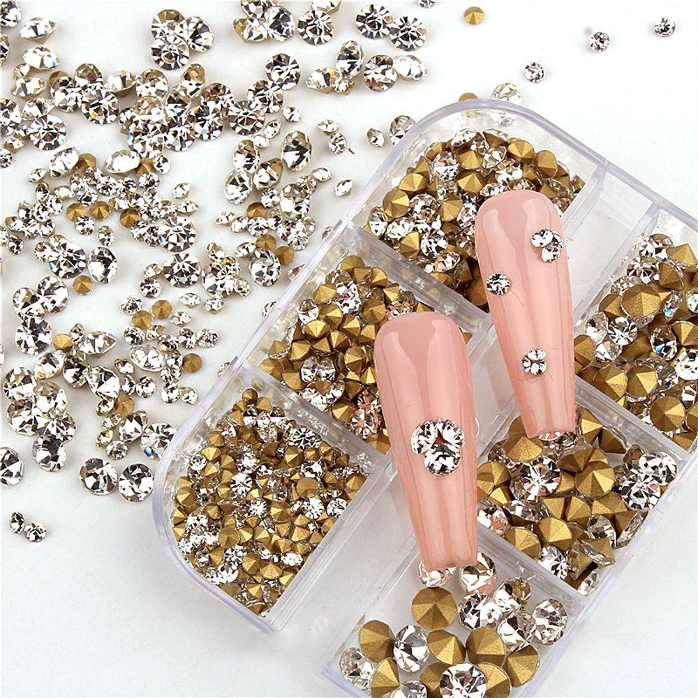 Phụ Kiện Kính 3D Nhiều Màu Sắc Dùng Trang Trí Móng Tay Nghệ Thuật|Phụ Kiện Trang Trí Móng Tay Charms
