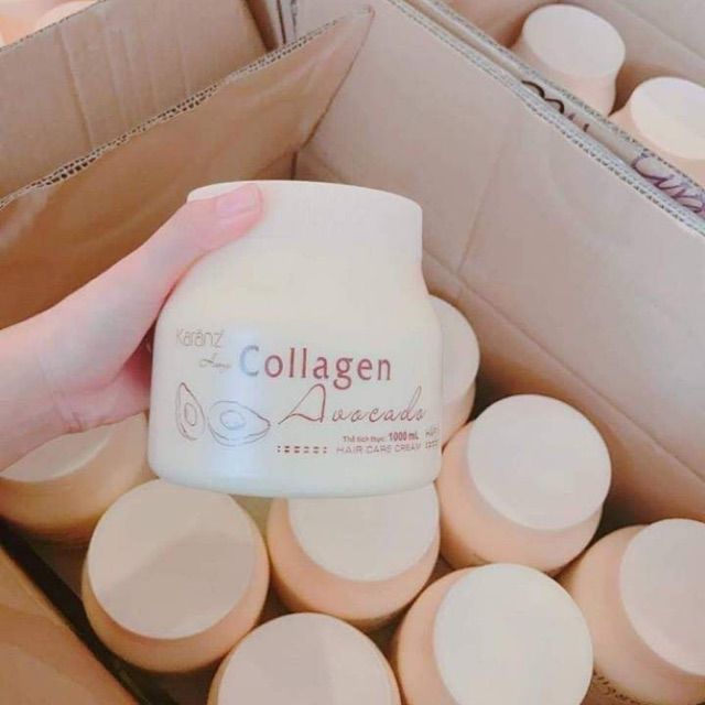 ❀Hola❀  Hấp ủ tóc tại nhà Collagen Karanz 1000ml hương bơ