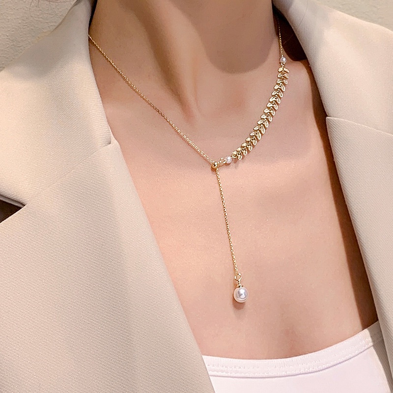 Dây chuyền đính ngọc trai giả thời trang dành cho nữ