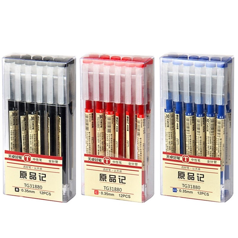 MUJI Bút Mực Gel Màu Đỏ / Xanh Dương Ngòi 0.35mm