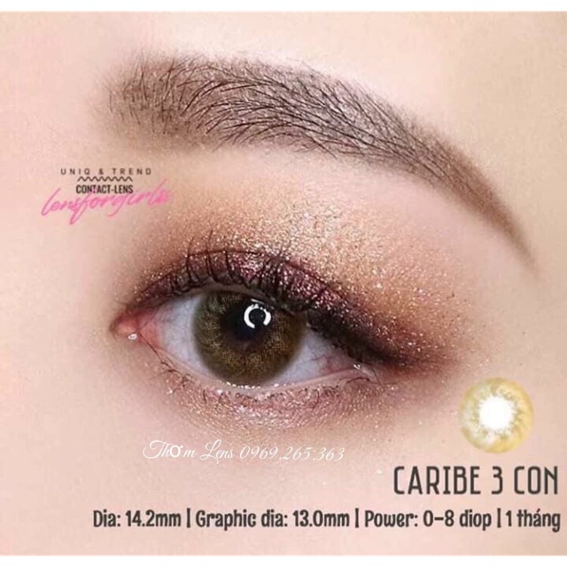Kính áp tròng - caribe brown lens