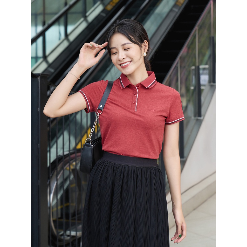 Áo Polo Nữ Sợi Se Phối Nẹp Thoáng Mát Mềm Mịn Dáng Đẹp APN5402