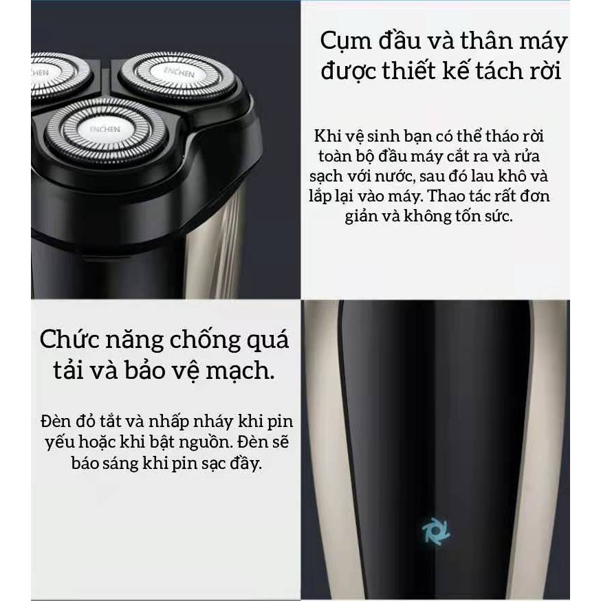 Máy cạo râu Xiaomi Enchen BlackStone 3/ Gentleman 5 - May cao rau cao cap - Kho may cao rau