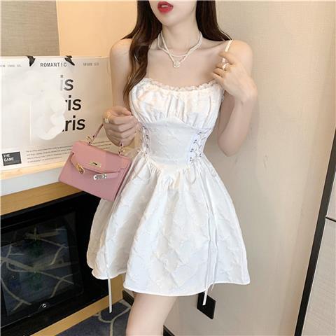 Đầm Hai Dây Dáng Chữ A Thiết Kế Mỏng Trễ Vai Quyến Rũ Thời Trang
