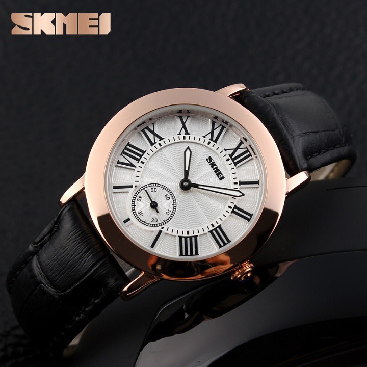 Đồng hồ nữ Skmei 1083 dây da mặt tròn | BigBuy360 - bigbuy360.vn