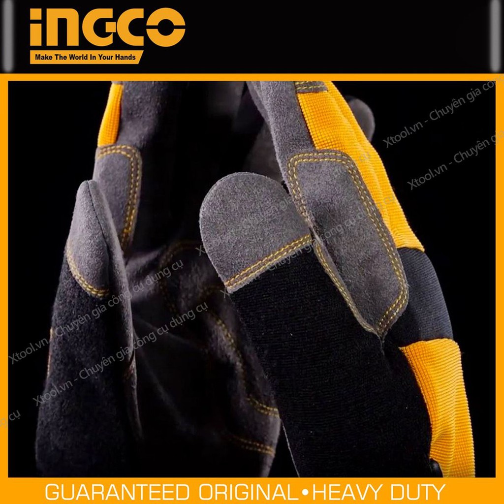 Găng tay bảo hộ lao động cao cấp INGCO HGMG01 bao tay đa năng chống trơn trượt, mài mòn, thấm hút mồ hôi, cách nhiệt