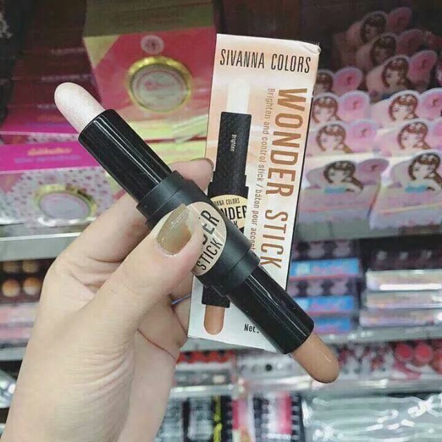 Thanh Che Khuyết Điểm + Tạo Khối + Bắt Sáng dạng thỏi 2 đầu SIVANNA COLORS Wonder Stick | BigBuy360 - bigbuy360.vn