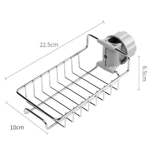 Giá inox đựng lưới rửa bát,xà bông treo vòi hoa sen hoặc vòi bồn rửa bát -Hàng nhập khẩu