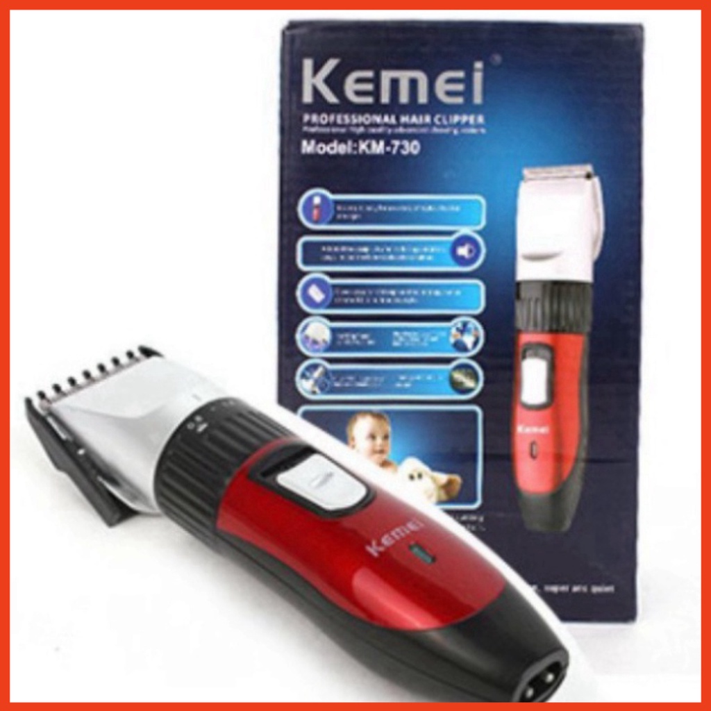 Tông đơ cắt tóc Kemei KM-730 - Máy Cắt Tóc Kemei Sạc Điện Siêu Tiện