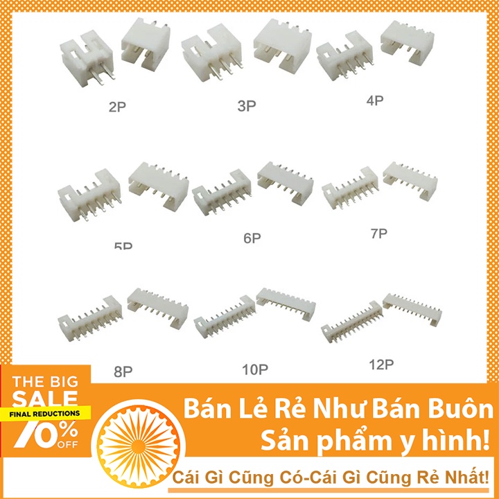 Linh Kiện Header XH2.54mm Đực Thẳng