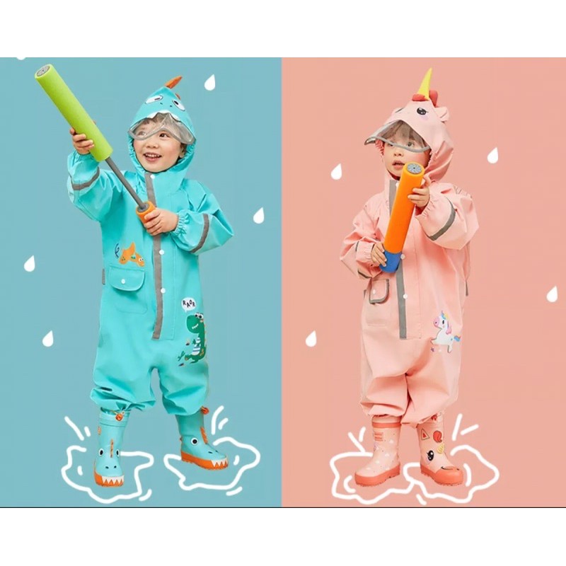 Áo mưa liền thân cao cấp HQ cho bé trai và bé gái