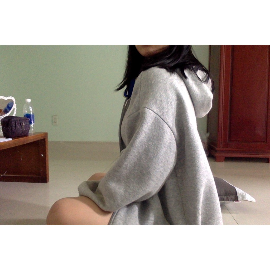 Thanh lý áo khoác hoodie kéo chống nắng bershka