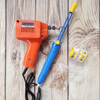 COMBO MỎ HÀN XUNG 100W-3 CUỘN THIẾC HÀN-HÚT THIẾC-NHỰA THÔNG