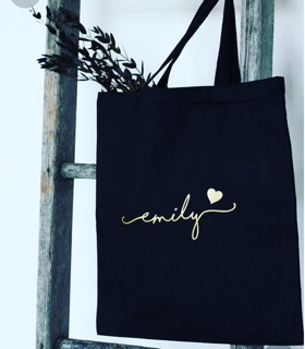 Túi Canvas tote in tên