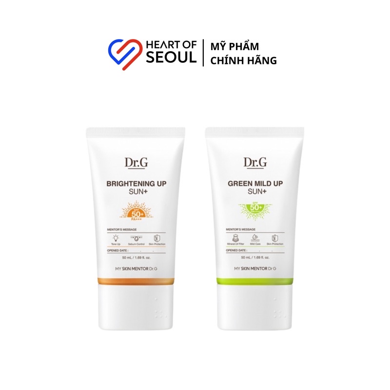 Kem chống nắng Dr.G DrG Brightening Up Sun+ SPF 50+ PA+++ 50ml Bill Hàn