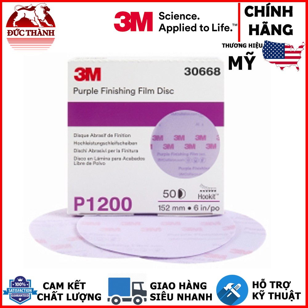 Xấp 5 tờ nhám đĩa 3M độ nhám P1200 6in 152mm