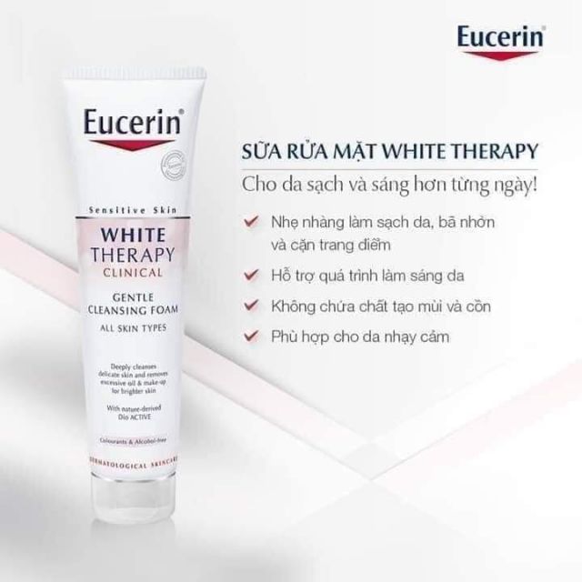 Sữa rửa mặt trắng da Eucerin chính hãng