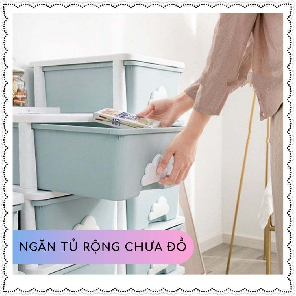 Tủ nhựa cho bé đựng quần áo giày dép đồ chơi mỹ phẩm 3 4 5 ngăn tủ để đầu giường cho mẹ & bé chính hãng Yeya Zozon