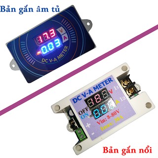 Đồng hồ đo điện áp dòng sạc và dòng xả DC 8-80V 30A