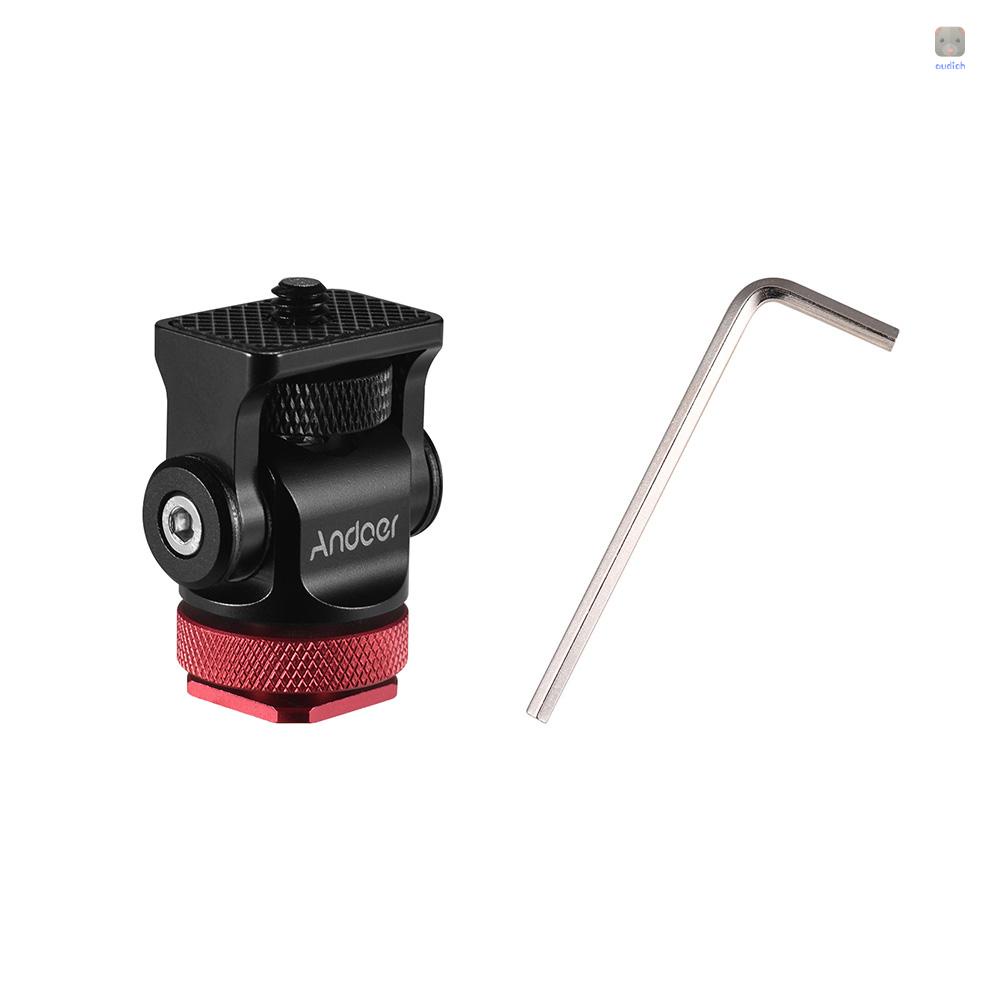 ANDOER Ngàm gắn máy ảnh xoay 180 độ ốc vít 1/4 inch kèm cờ lê cho máy ảnh DSLR