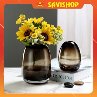 Lọ hoa thủy tinh 🔴FREESHIP🔴 Lọ hoa mini dáng quả trứng - Lọ thủy tinh trong suốt mini kiểu dáng hiện đại
