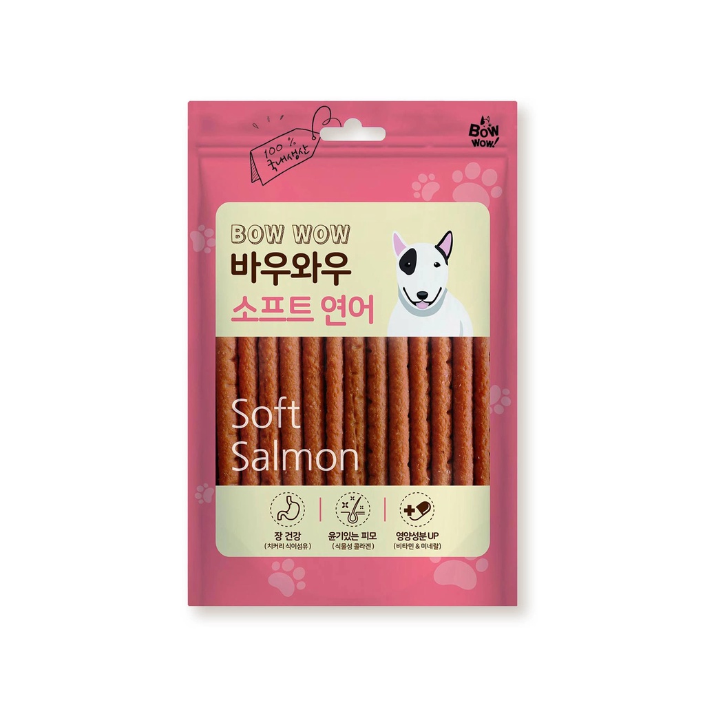 [DINH DƯỠNG CAO] BỊCH 150G BÁNH THƯỞNG MỀM DẠNG QUE CHO CHÓ VỊ GÀ, PHÔ MAI, CÁ HỒI STICK JERKY BOWWOW