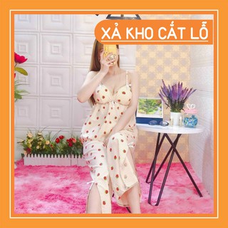 Đồ bộ nữ mặc nhà kate lụa áo 2 dây mặc thoáng mát