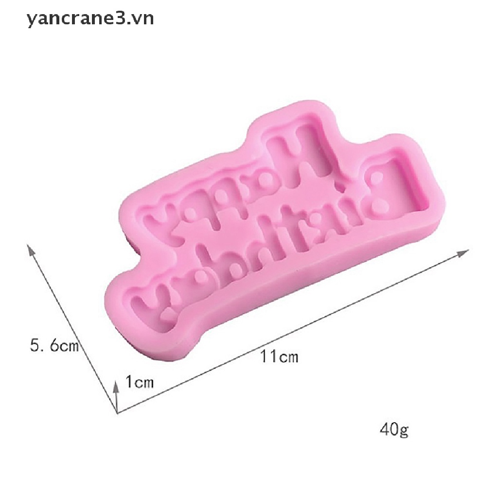 Khuôn Silicone Tạo Hình Chữ Happy Birthday Trang Trí Bánh