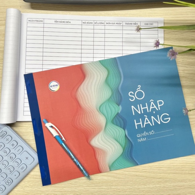 SỔ NHẬP HÀNG / BÁN HÀNG KHỔ A4 GIẤY DÀY, BÌA MÀU, 50 TỜ/QUYỂN