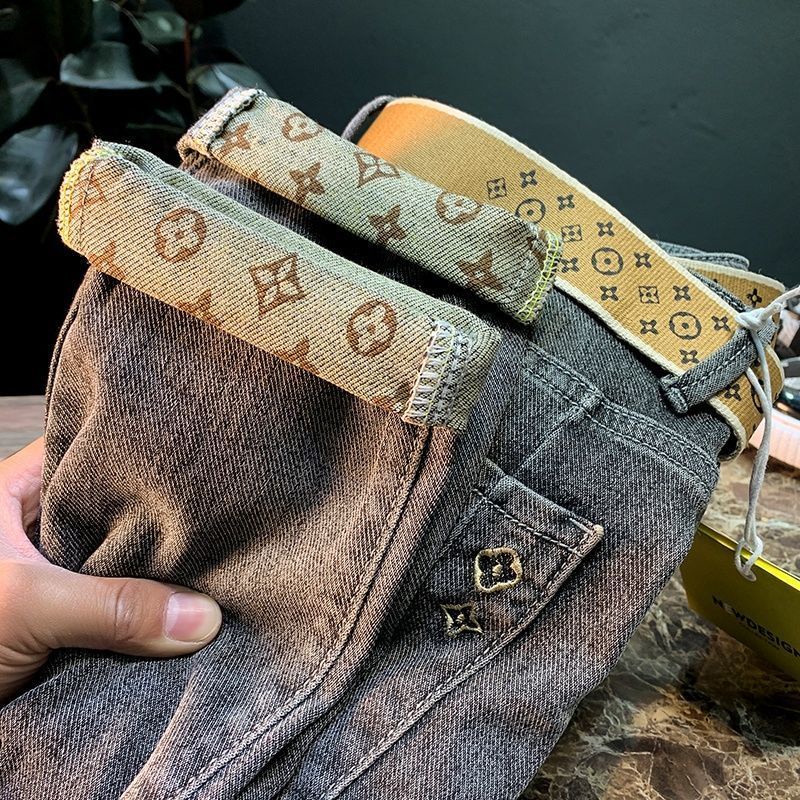 Quần jean dài dáng ôm co giãn thời trang xuân thu Hàn Quốc mới