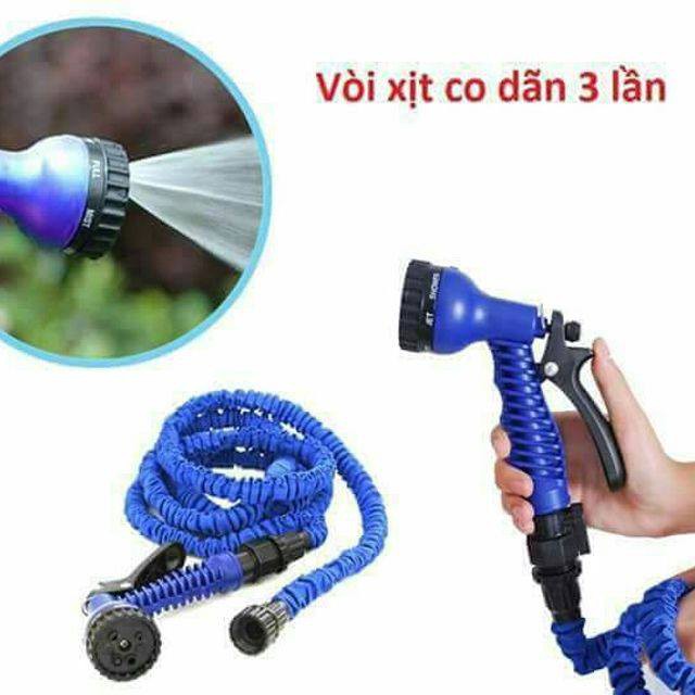 Vòi xịt dãn nở Magic Hose 15m-Vòi xịt rửa xe máy xe đạp ,xe ô tô sân vườn,tưới nước tiện dụng có chế độ co giãn