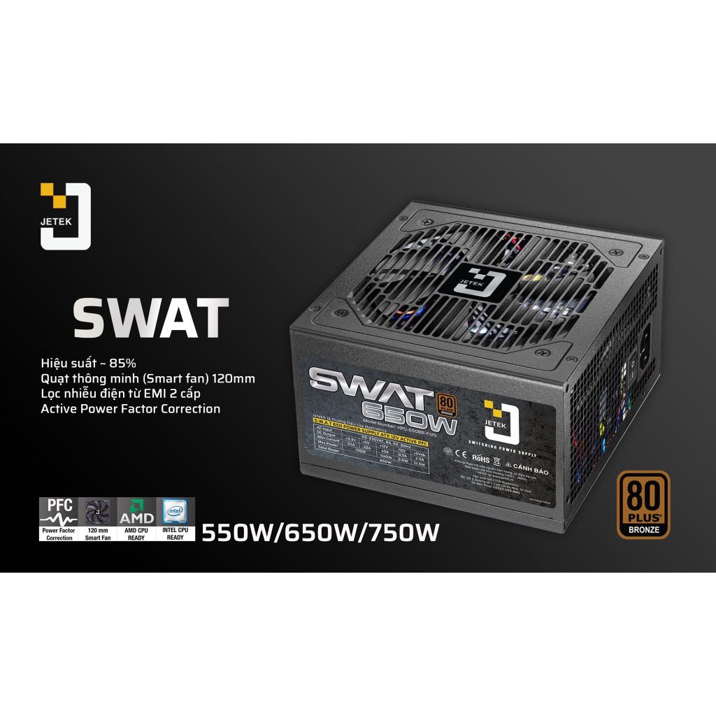 NGUỒN MÁY TÍNH JETEK SWAT 650