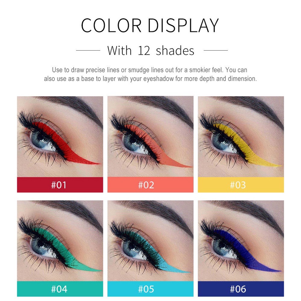 [HCM] Bút Kẻ Mắt Dạng Lỏng Lâu Trôi 12 Màu Sắc HANDAIYAN Waterproof Eyeliner 1.6g